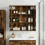 Vidaxl badkamer spiegelkast gerookt eiken 60 x 14,5 x 70 cm