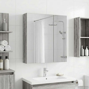 Vidaxl badkamer spiegelkast grijs sonoma 60 x 14,5 x 70 cm