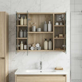 Vidaxl badkamer spiegelkast sonoma eiken 60 x 14,5 x 50 cm