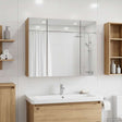 Vidaxl badkamer spiegelkast artisanaal eiken 60 x 14,5 x 50 cm