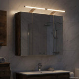 Vidaxl badkamer spiegelkast gerookt eiken 60 x 14,5 x 50 cm