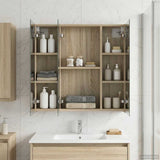 Vidaxl badkamer spiegelkast sonoma eiken 70 x 14,5 x 70 cm