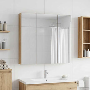 Vidaxl badkamer spiegelkast artisanaal eiken 70 x 14,5 x 70 cm