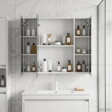 Vidaxl badkamer spiegelkast wit 80 x 14.5 x 70 cm bewerkt hout