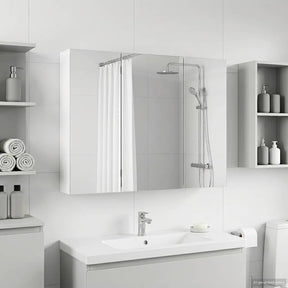 Vidaxl badkamer spiegelkast wit 100 x 14,5 x 70 cm bewerkt hout