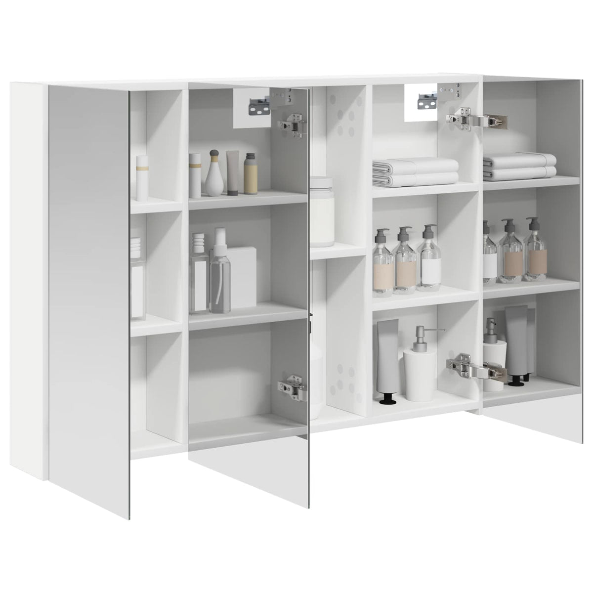 Vidaxl badkamer spiegelkast wit 100 x 14,5 x 70 cm bewerkt hout