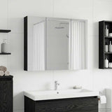 Vidaxl badkamer spiegelkast zwart eiken 100 x 14,5 x 70 cm