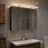 Vidaxl badkamer spiegelkast gerookt eiken 100 x 14,5 x 70 cm