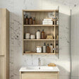 Vidaxl badkamer spiegelkast sonoma eiken 43 x 16 x 62.5 cm