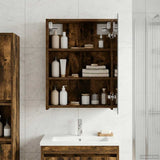 Vidaxl badkamer spiegelkast gerookt eiken 43 x 16 x 62.5 cm