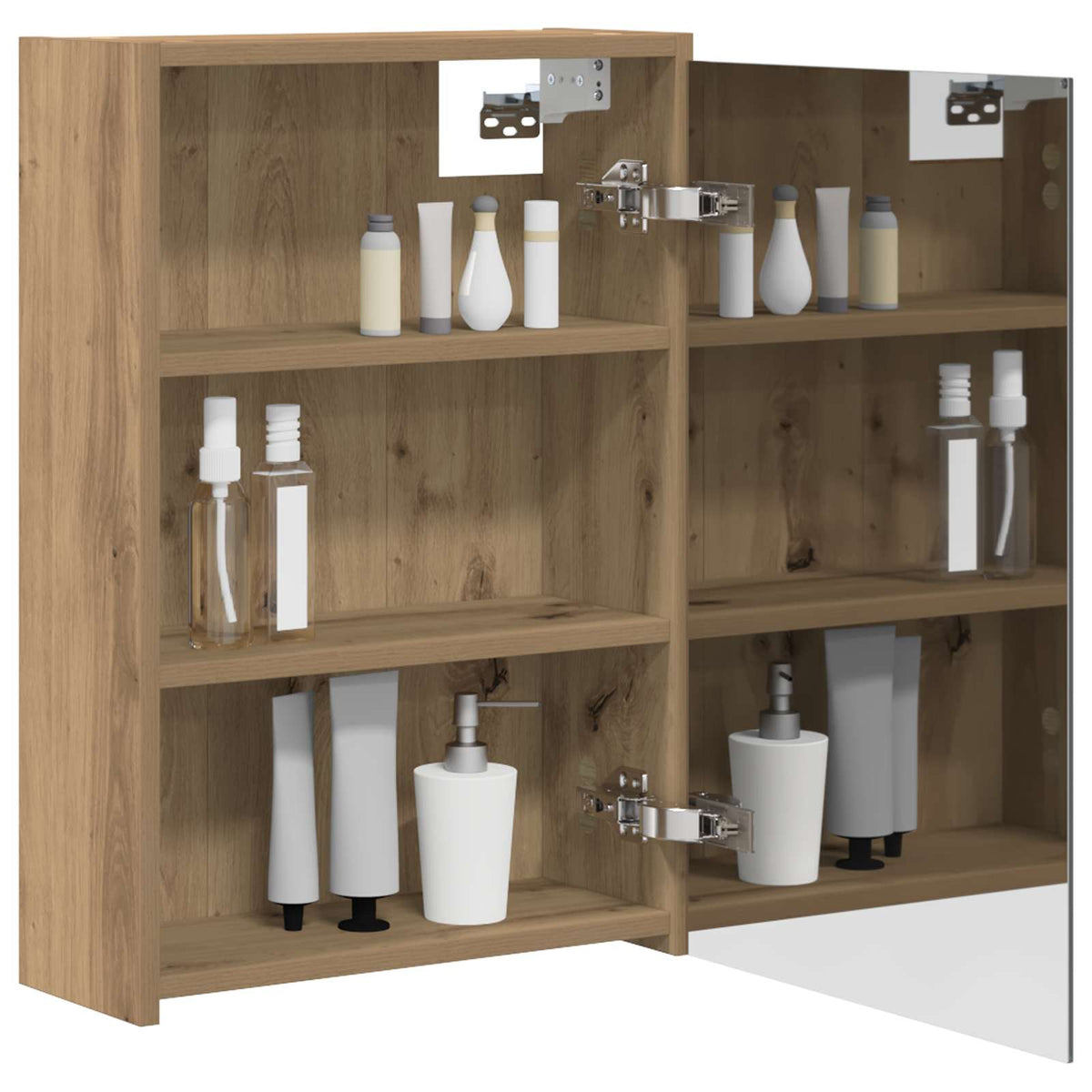 Vidaxl badkamer spiegelkast ambachtelijk eiken 43 x 16 x 62.5 cm