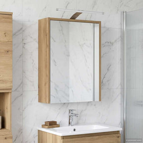 Vidaxl badkamer spiegelkast ambachtelijk eiken 43 x 16 x 62.5 cm