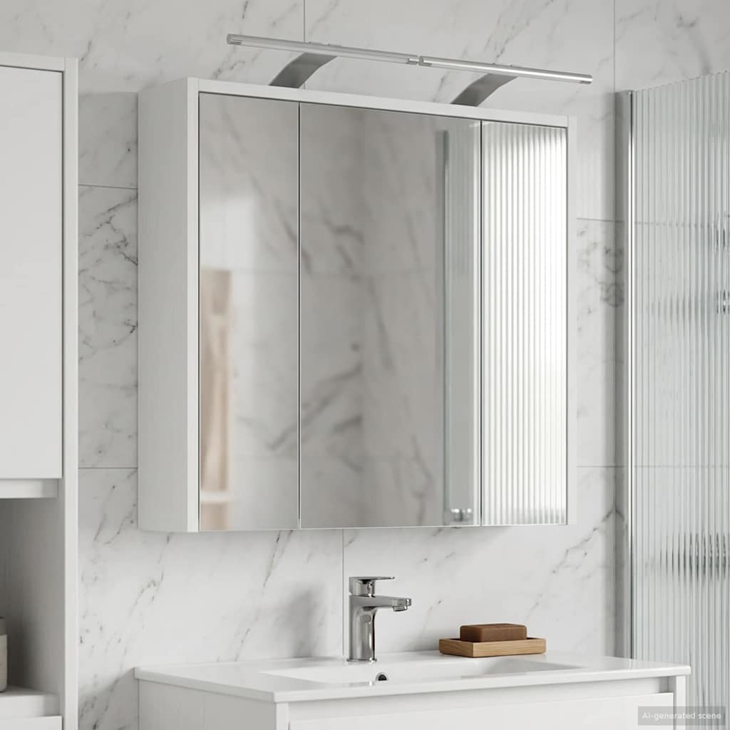 Vidaxl badkamer spiegelkast wit 63,5 x 16 x 62,5 cm bewerkt hout