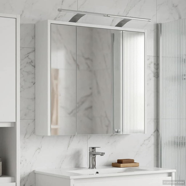 Vidaxl badkamer spiegelkast wit 63,5 x 16 x 62,5 cm bewerkt hout