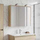 Vidaxl badkamer spiegelkast sonoma eiken 63,5 x 16 x 62,5 cm