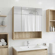 Vidaxl badkamer spiegelkast sonoma eiken 60 x 14.5 x 70 cm