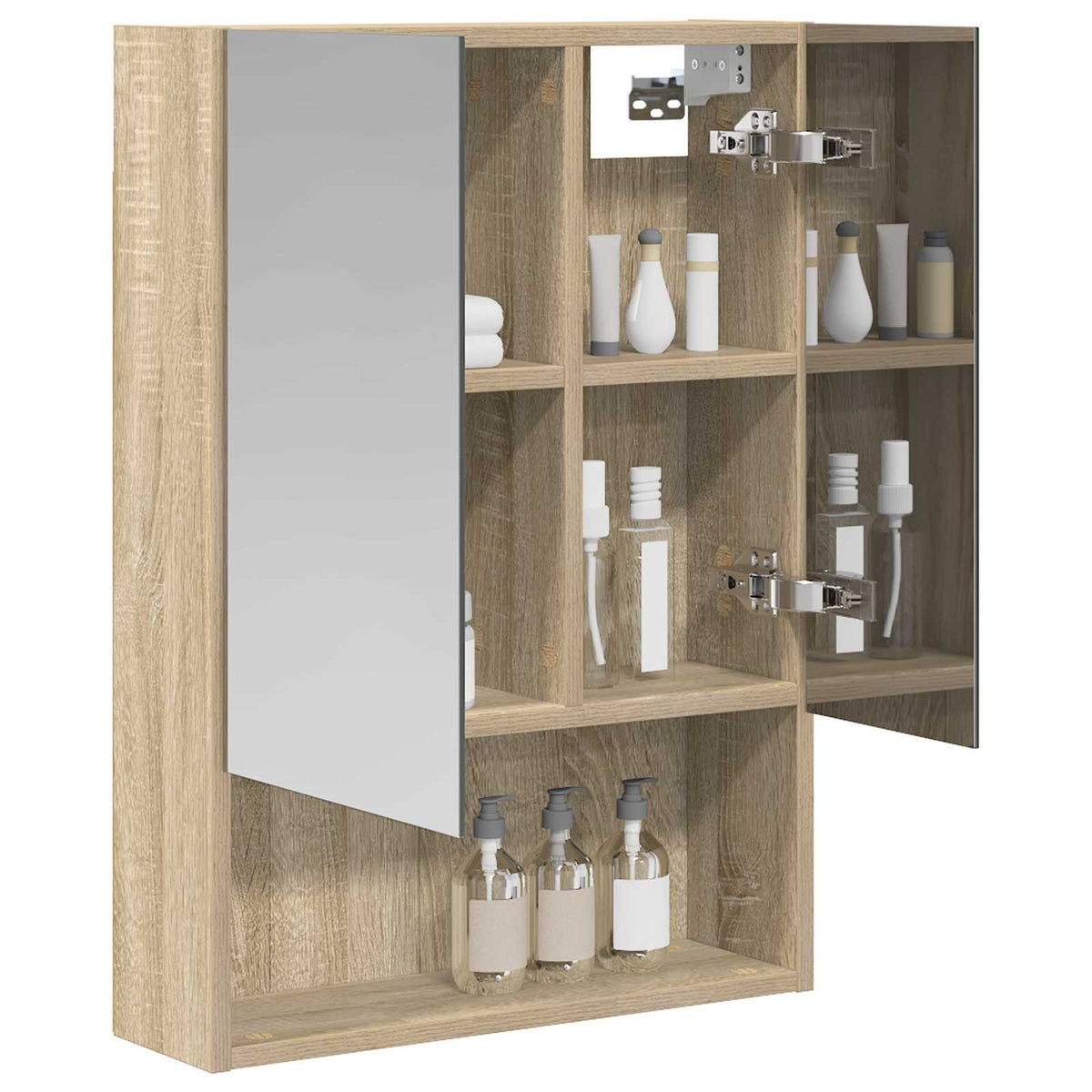 Vidaxl badkamer spiegelkast sonoma eiken 50 x 14,5 x 70 cm