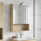 Vidaxl badkamer spiegelkast sonoma eiken 50 x 14,5 x 70 cm