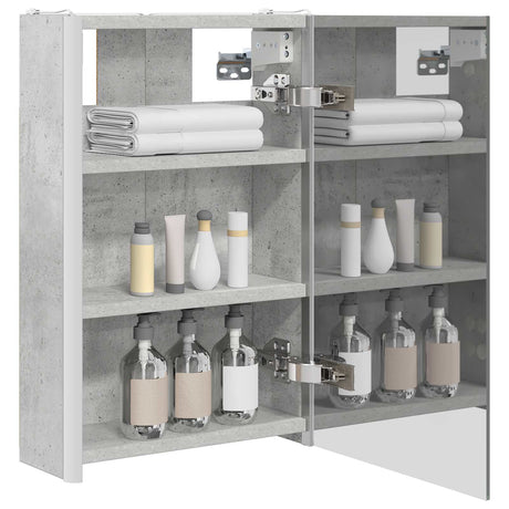 Vidaxl badkamer spiegelkast beton grijs 33 x 11,5 x 50 cm bewerkt hout