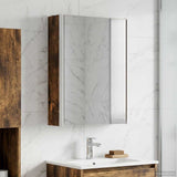 Vidaxl badkamer spiegelkast gerookt eiken 33 x 11,5 x 50 cm