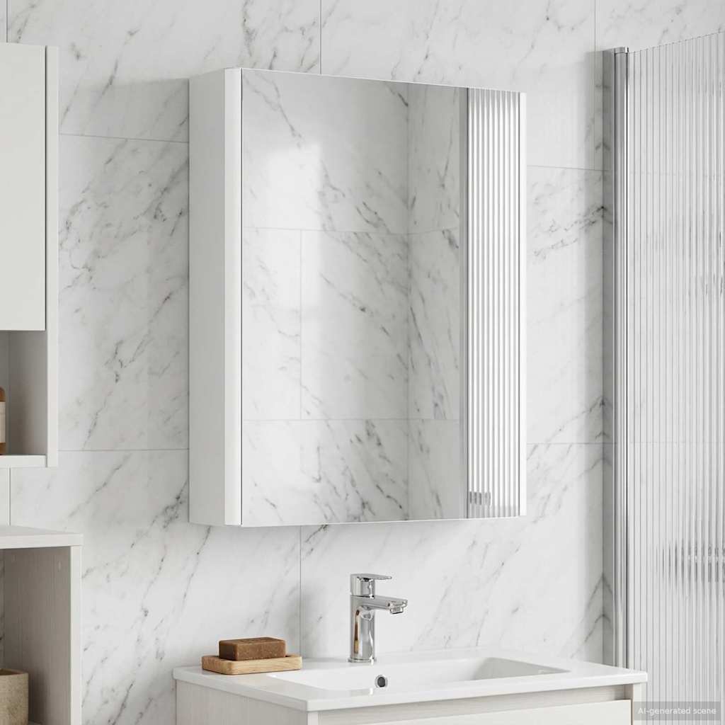 Vidaxl badkamer spiegelkast wit 43 x 11,5 x 60,5 cm bewerkt hout