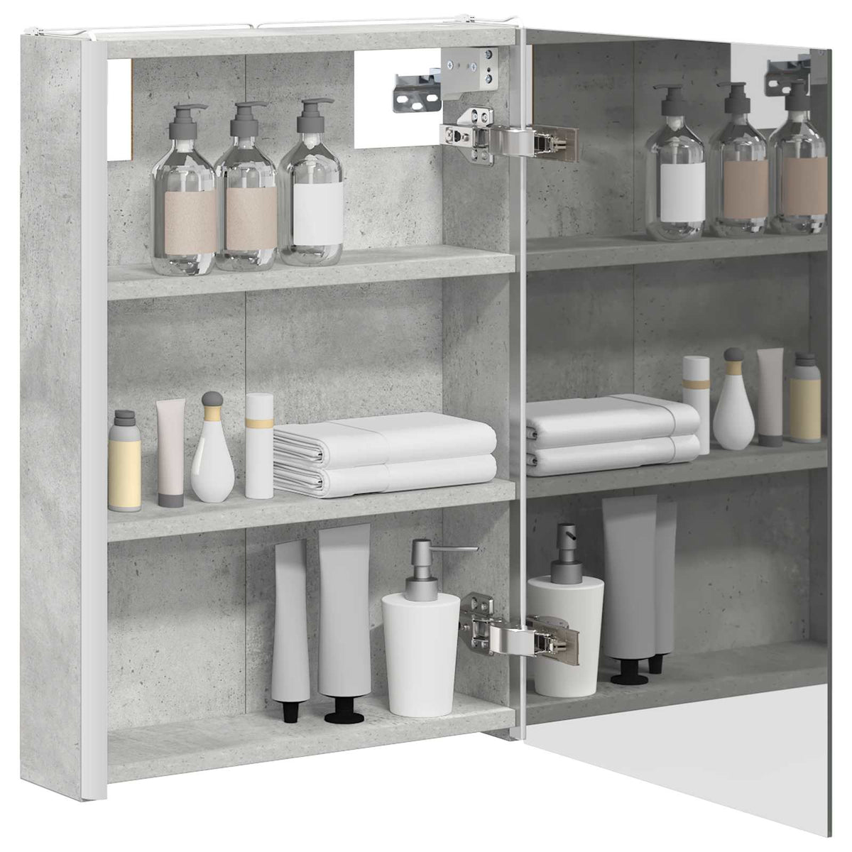 Vidaxl badkamer spiegelkast beton grijs 43 x 11,5 x 60,5 cm
