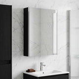 Vidaxl badkamer spiegelkast zwart eiken 53,5 x 15,5 x 70 cm