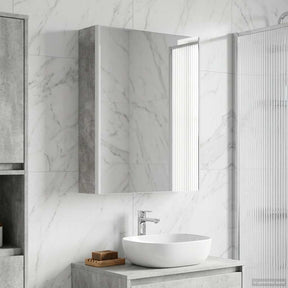 Vidaxl badkamer spiegelkast beton grijs 53 x 15,5 x 70 cm bewerkt hout