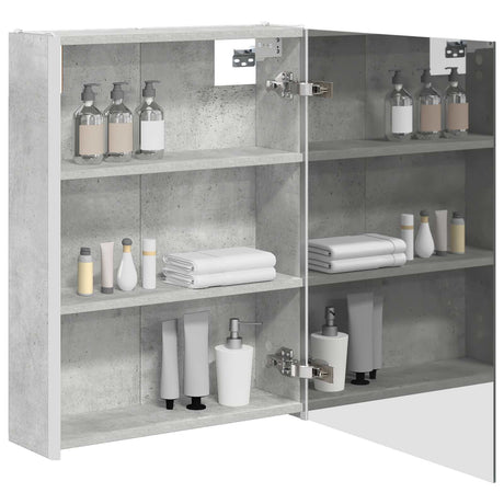 Vidaxl badkamer spiegelkast beton grijs 53 x 15,5 x 70 cm bewerkt hout