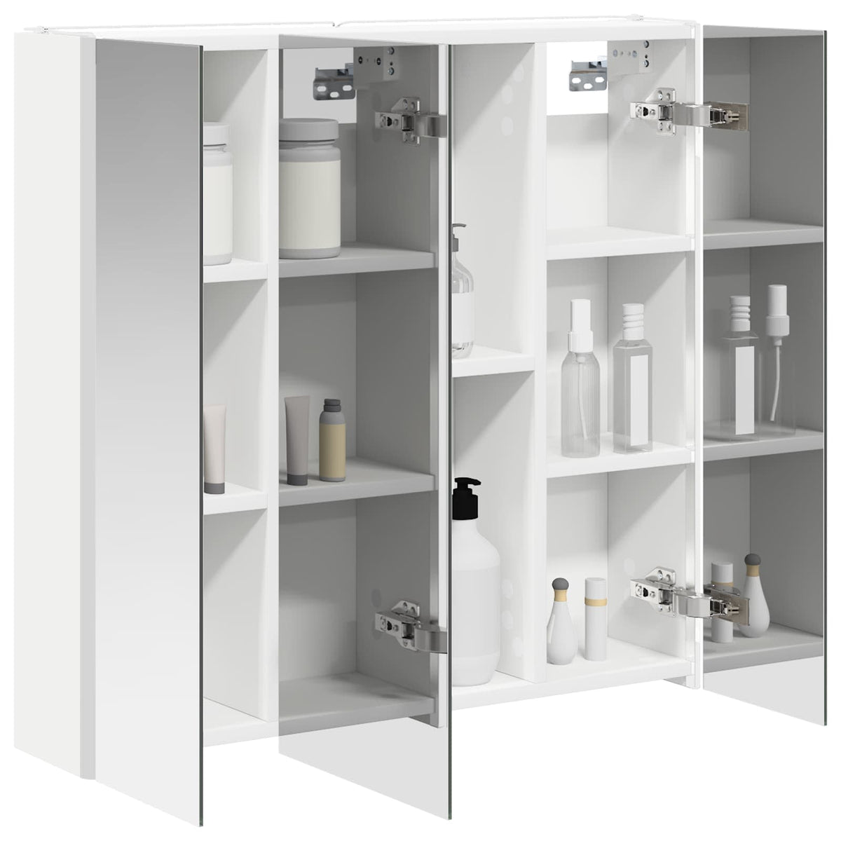 Vidaxl badkamer spiegelkast wit 63,5 x 15,5 x 60,5 cm bewerkt hout