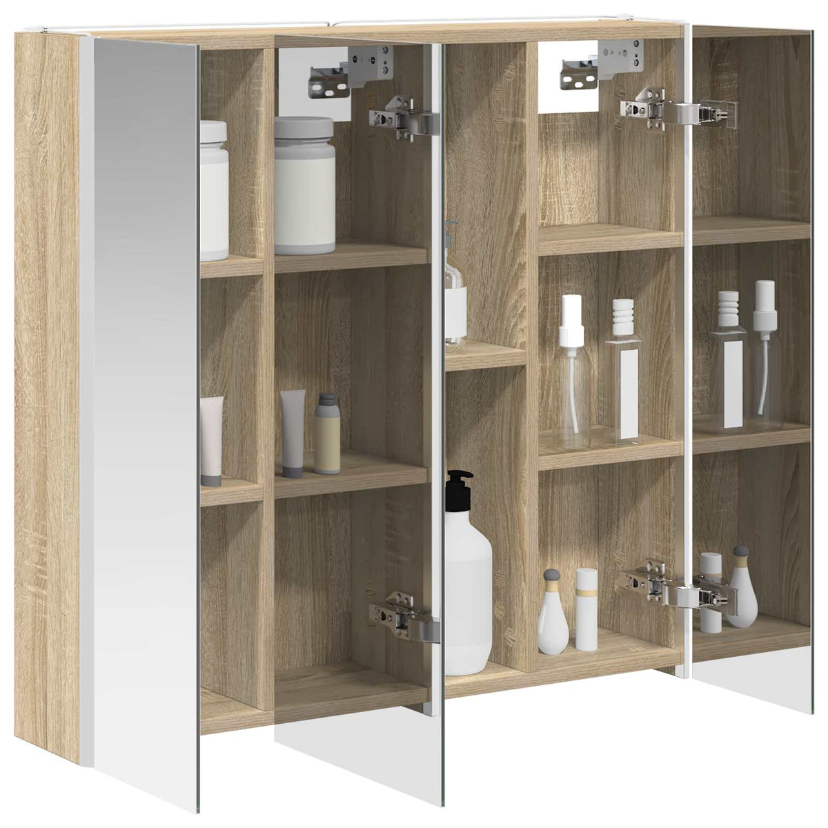 Vidaxl badkamer spiegelkast sonoma eiken 73,5 x 15,5 x 70 cm