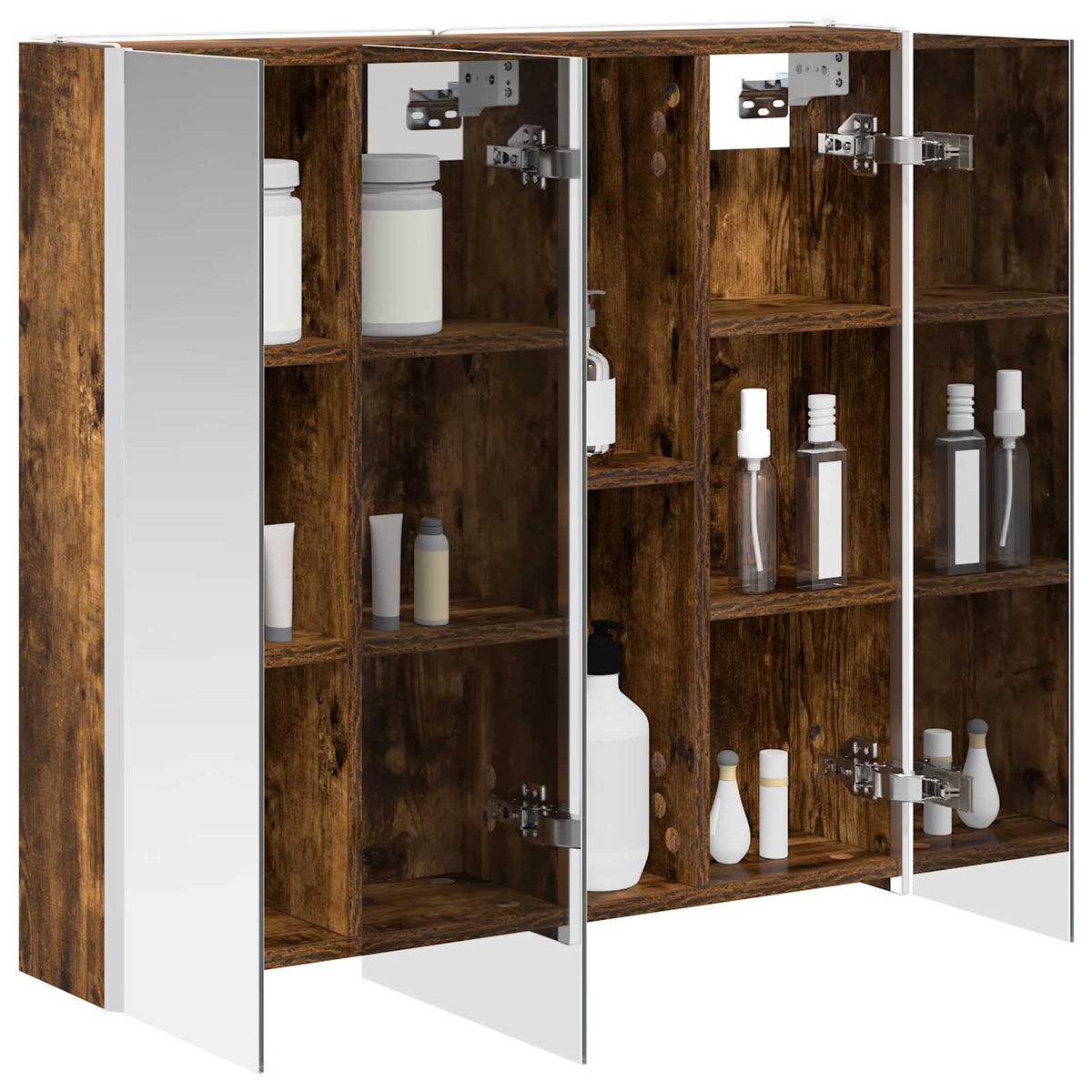 Vidaxl badkamer spiegelkast gerookt eiken 73,5 x 15,5 x 70 cm