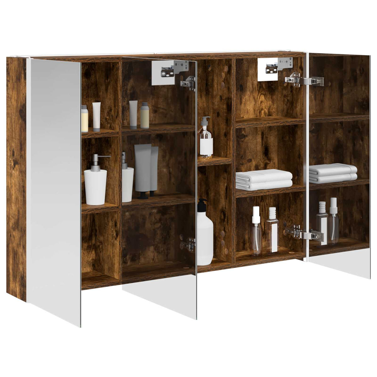 Vidaxl badkamer spiegelkast gerookt eiken 103,5 x 15,5 x 70 cm