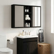 Vidaxl badkamer wandkast zwarte eik 20 x 10 x 50 cm geconstrueerd hout