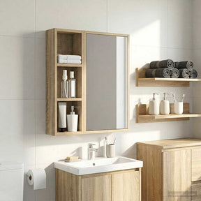 Vidaxl badkamer wandkast sonoma eiken 20 x 10 x 60,5 cm