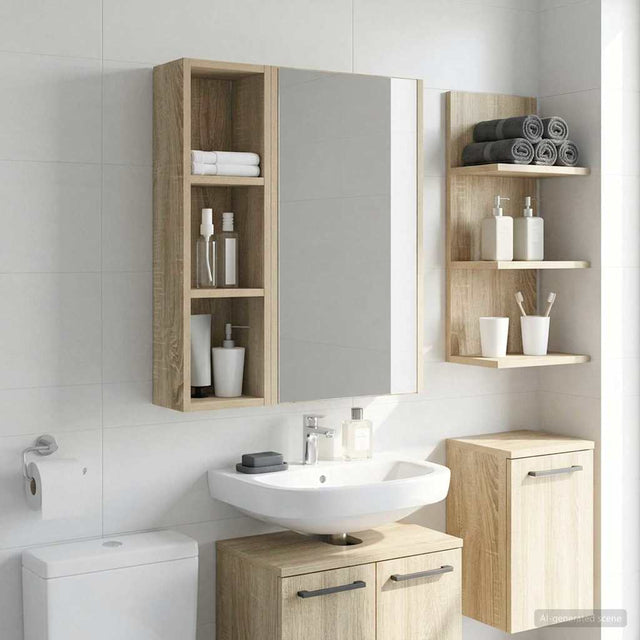 Vidaxl badkamer wandkast sonoma eiken 20 x 14 x 70 cm