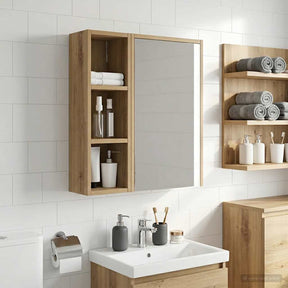 Vidaxl badkamer wandkast artisanaal eiken 20 x 16 x 62,5 cm