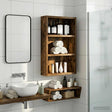 Vidaxl badkamer wandkast gerookte eik 30 x 10 x 50 cm
