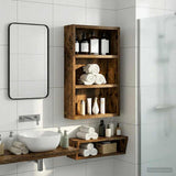 Vidaxl badkamer wandkast gerookte eik 30 x 10 x 50 cm