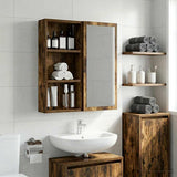 Vidaxl badkamer wandkast gerookte eik 30 x 10 x 60,5 cm