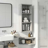 Vidaxl badkamer wandkast grijze sonoma 30 x 14 x 70 cm