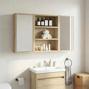 Vidaxl badkamer wandkast sonoma eiken 40 x 10 x 50 cm