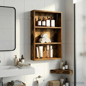 Vidaxl badkamer wandkast gerookte eik 40 x 10 x 60,5 cm