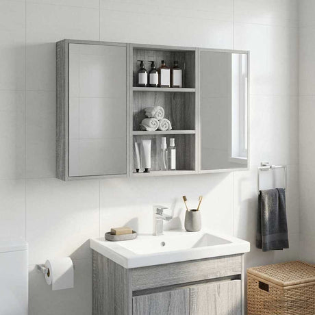 Vidaxl badkamer wandkast grijze sonoma 40 x 10 x 60,5 cm