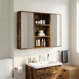 Vidaxl badkamer wandkast gerookte eik 40 x 14 x 70 cm