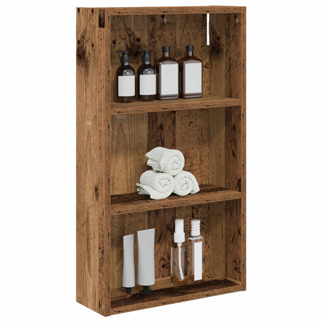 Vidaxl badkamer wandkast oudhout 40 x 14 x 70 cm geconstrueerd hout