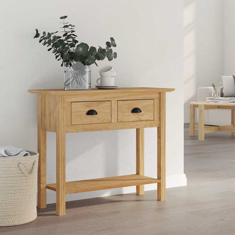 Vidaxl wandtafel bodo honingbruin 91 x 34.7 x 74 cm bewerkt hout
