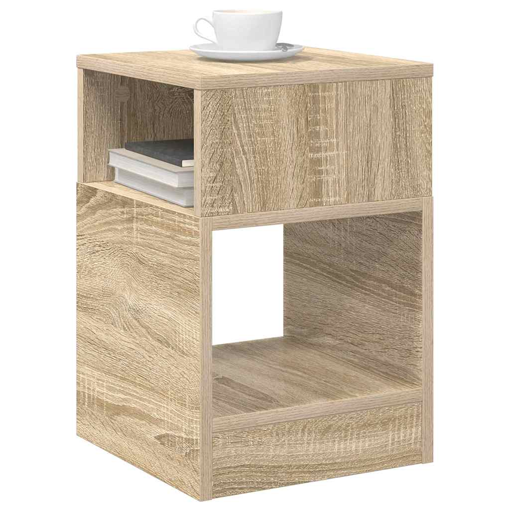 Vidaxl bijzettafel 2 st sonoma eiken 30,5 x 30 x 45 cm bewerkt hout