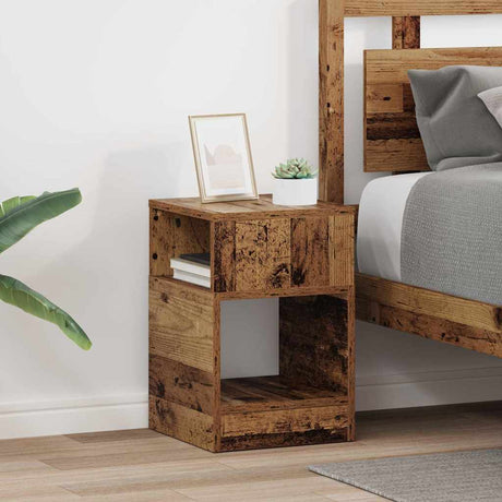Vidaxl bijzettafel 2 st oudhout 30,5 x 30 x 45 cm bewerkt hout