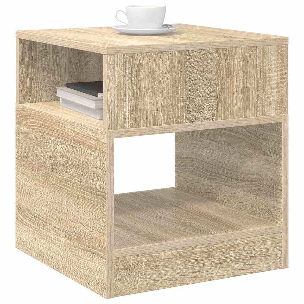 Vidaxl bijzettafel 2 st sonoma eiken 40,5 x 40 x 45 cm bewerkt hout